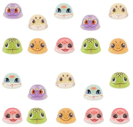 Gogogmee 20 Piezas Adornos de Uñas de Resina con Cabeza de Serpiente para Decoración de Uñas Encantos de Serpiente para Manicura para Fiestas y
