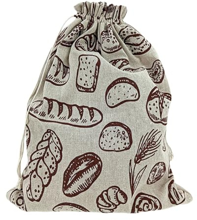 Sacs à pain en cire d'abeille durables en coton bio et lin pour pains et pâtisseries faits maison usage quotidien réutilisables