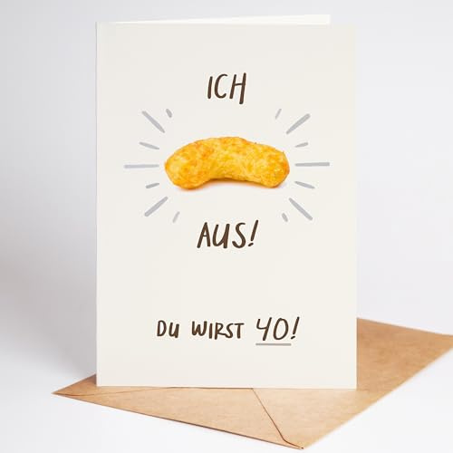 Lovely Cards -Ich Flip aus Du wirst 40 - lustige Geburtstagskarten zum 40. Geburtstag für Frauen Männer - Mann Frau - lustige Geburtstagsgeschenke - A6 (Klappkarte), mit Umschlag