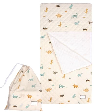 Schlafsack Kinder Kindergarten TOG 1.5 mit Klettverschluss und Beutel - Kinderschlafsack Indoor Leicht Weich für Kindertagestätte mit Kissentasche - Tiermotiv 140x70 cm