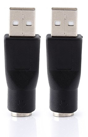 Greensen Adaptador USB a PS/2, Diseño Compacto, Plug and Play, Conecte el Ratón del Teclado, Ideal para Usuarios de PC