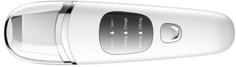 GALPADA Nettoyeur de Points Noirs Électrique à Écran Lcd, Instrument Cosmétique Facial en Acier Inoxydable Incurvé, Machine à Pelle de Beauté Blanche pour Soin des Pores et Épuration Peau