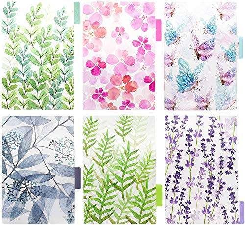 Onglets d'index pour A5 / A6 6 trous couverture anneau rond vue classeur dossier de fichiers feuilles mobiles protecteurs de couverture de reliure (Divider Leaf, A6/17cm*10cm/6 Inch)