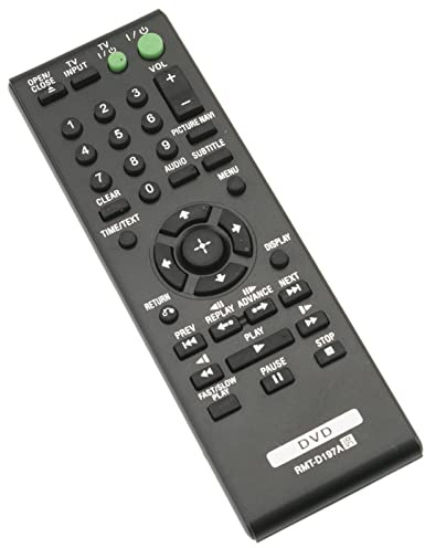 Vinabty Remplacement RMT-D197A 148943011 Télécommande pour Sony DVP R201P DVP SR210P DVP SR405P DVP-SR500WM DVP SR510H Lecteur CD DVD