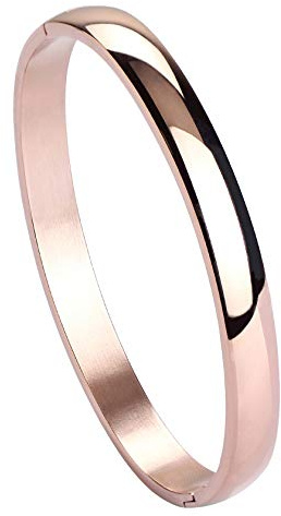 MILAKOO Edelstahl Armreif Damen Oval Armband 6/8mm Frauen Stainless Steel Bracelet Woman