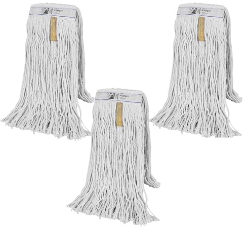 Kentucky Mop Head Replacement Commercial Mop Heads for Heavy Duty Industrial Use - Large Size Cotton PY Yarn 16oz 450 Gram (3)