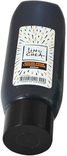 LinoCrea Tinte für Linolschnitt Tube 300 ML Schwarz