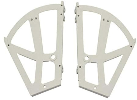 1 paire de charnières d'armoire à chaussures en plastique à deux couches pour étagère à chaussures, étagère, armoire (blanc)