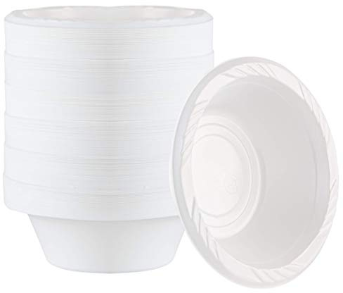 200 Count Disposable 5 ounce White Plastic Dessert Bowls