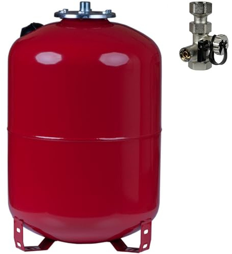 Ausdehnungsgefäß Ausgleichsbehälter für Heizungsanlagen 100 L mit Füßen + Kappenventil