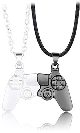 Ozmw 1 Paar magnetische Halskette Paar-Halskette, Game Controller Pendant Necklace, Matching for Couples or Best Friends Birthday Gift