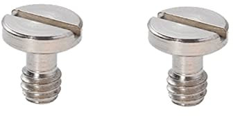 BUGUUYO Edelstahlschrauben 2 Stück 1/4 Zoll Für Stativ Einbeinstativ Schnellwechselplatte Kamera Schrauben 12mm x 13mm Universell Kompatibel Für Arca Kirk Schnellspannschrauben
