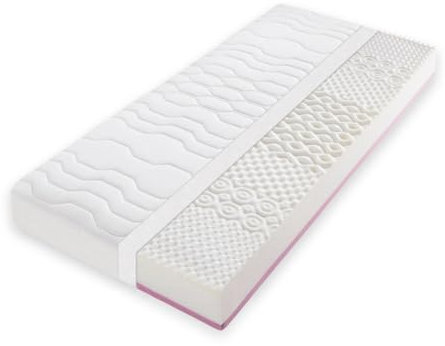 Home Deluxe - Taschenfederkernmatratze Touch - 140 x 200 cm, H2/H3, Gesamthöhe: 20 cm, 7 Liegezonen, waschbarer Bezug I Allergiker Matratze TFK Matratze