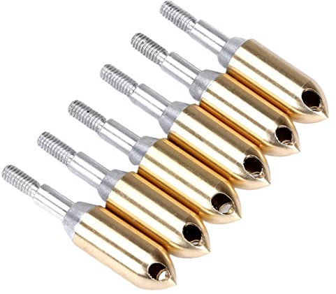 Pfeilspitzen -Tipps, Bogenschießenköpfe Kupfer Pfeife Pfeilspitze Outdoor Praxis Pfeife Pfeil Broadhead 6pcs