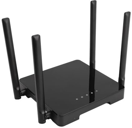 Modem Router 4G LTE con Slot per Scheda SIM, Versione Sbloccata AC1200 da 1200 Mbps per 32 Utenti Online, WiFi Multibam 150 Mbps, FDD, DDNS, VPN (Spina europea)