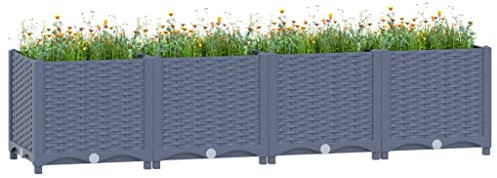 pflanzkübel 100cm hoch,pflanzwerk pflanzkübel,Hochbeet 160x40x38 cm PolypropylenGeeignet für Garten, Terrasse, Schlafzimmer, Wohnzimmer