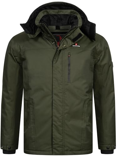 Höhenhorn Starsgard Chaqueta de Invierno para Hombre Impermeable Transpirable Chaqueta Funcional, verde, XL