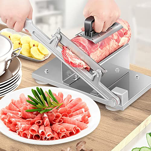 HSSMEUR Meat Slicer For Home Or Commercial Use,Meat Deli Slicer Electric For Bread Meat Cheese Other Food Interchangeable Blades