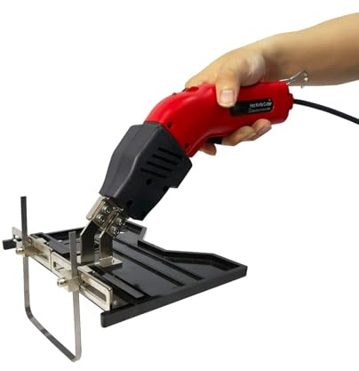 VNATWGOO 200W/250W Hot Blade Foam Cutter Kit, 110V/220V Electric Styrofoam Cutting Tool with Case, Heated Foam Carving Blade Kit, with Slotted Plate Ruler,KS200-110V
