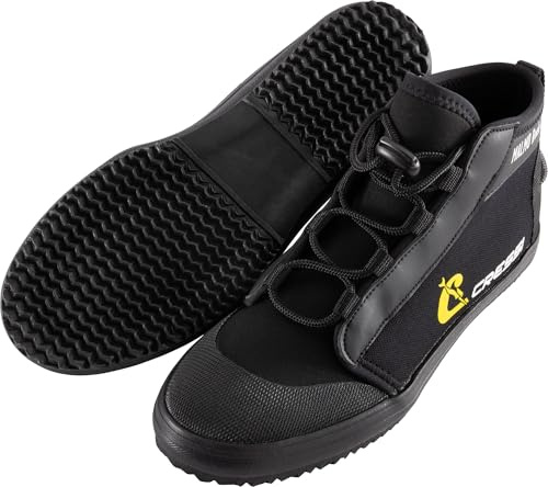 Cressi Malmo Rock Boots 3mm L - Scarponcini Unisex in Neoprene Nero 3mm con Suola Rigida Total Grip Massima Protezione per Immersioni Anche con Mute Stagne, Ideali per attività Acquatiche Varie, L