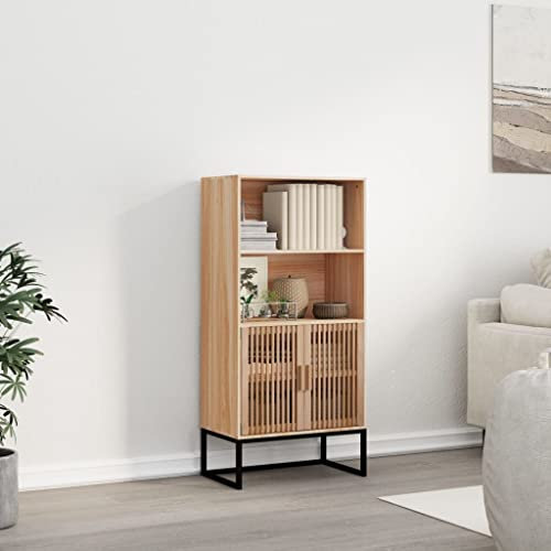 KATERYY Highboard 60x35x125 cm Holzwerkstoff,Stilvolles Highboard mit viel Stauraum im zeitlosen skandinavischen Stil Küchenschränke, Aufbewahrungsschränke, Schließfäch
