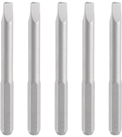 sourcing map 5pcs 3.0mm Triangolo Cacciavite Bit 5/32 Hex Shank 45mm/1.77 Lunghezza Magnetico Testa Triangolare Punte Esagonali S2 Acciaio Cacciavite Bit per Impact Elettrico Cacciavite Elettrico