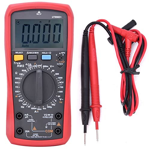 UT890D+ TRUE RMS Multifunktions Digitales Multimeter mit AC- und DC -Stromspeicherfunktion, NCV, Ein Off -Piepton -Licht, Geeignet für Stromwartungstechniker