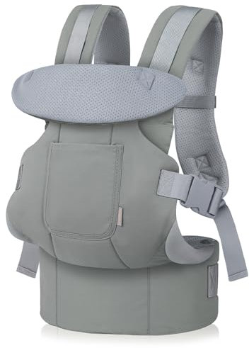 GAGAKU Porte-bébé, Porte Bebe Ergonomique pour bébés et tout-petits de 0 à 36 mois, 4-en-1 Porte Bébé Facile à porter en position face à face vers l'avant et vers l'arrière pour enfants - Vert clair