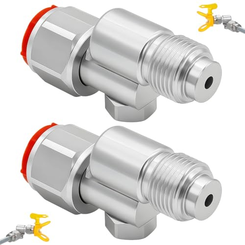 235486 7/8 Thread Airless Paint Spray Gun Swivel Joint, Compatible with Graco/Wagner/Titan Sprayers, 180° Rotation, 3600PSI Maximum Working Pressure and Leak - Resistant (2 Pack)