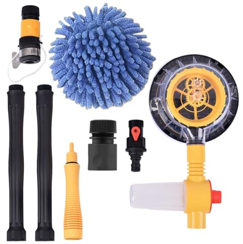 Ylnailky Cepillo para Lavar Coches | Cepillo De Limpieza Largo para Automóviles | Extendible Giratorio Sin Rayar para Eliminar Polvo Y Suciedad De Vehículos