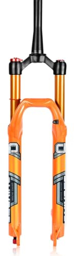 QHIYRZE 26/27,5/29 Pouces VTT Fourche À Suspension Air Course 120mm Fourche Avant Vélo Réglage Rebond 1-1/2 Tube Conique QR 9 * 100mm Léger Frein À Disque Verrouillage Manuel(27.5'')