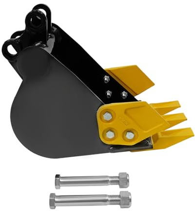Minicuchara para excavadora de 0,8 a 1,5 t, cuchara de 300 mm de acero al manganeso con 3 dientes, compatible con mini excavadora 800-1500 kg para zanjas, trabajos de paisajismo