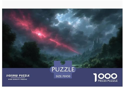 Forêt enchantée Puzzles 1000 Pièces Jeu De Défi Jouet Adultes Et Plus De 12 Ans Puzzles Créatifs Plaisir De Famille Activité De Loisir Cadeau Décoration Maison 70x50cm/1000pcs