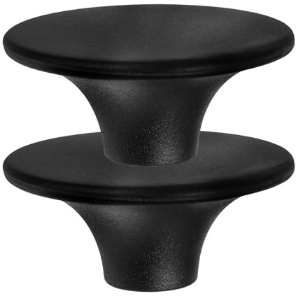 Amosfun Poignet Casserole, Lot de 2, Bouton de Couvercle en Bakélite Noir, Résistant à L'usure, pour Four et Couvercles de Casserole