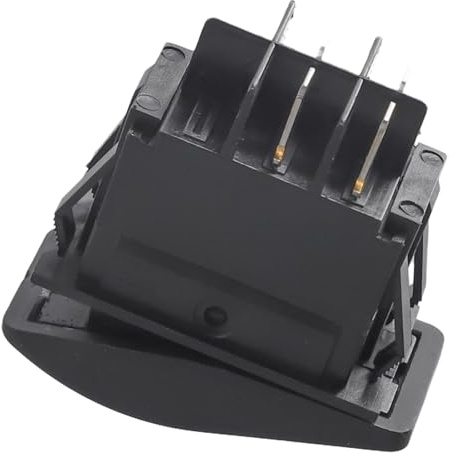 Interrupteur marin à bascule SPST On/Off pour camping-car automobile - Indicateur hydrophobe IP66 DC 20 A 4 broches avec support LED 12 V noir (1 paquet) (220 V, vert)