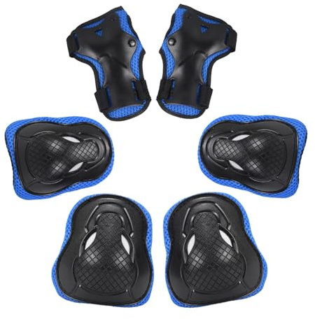 Juego de 6 protectores para niños, rodilleras, coderas, protectores de manos para niños de 3 a 8 años
