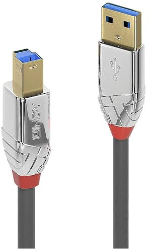 LINDY 36664 5m USB 3.2 Typ A an B Kabel, Cromo Line