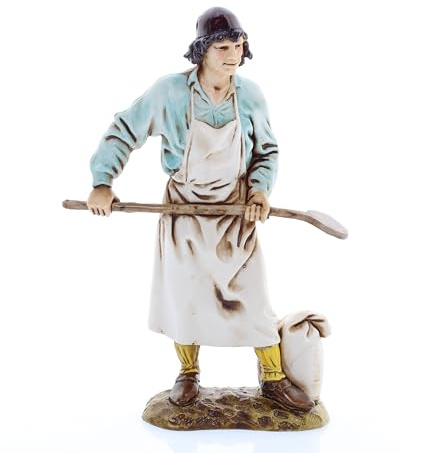 Moranduzzo Pizzero para Belén de 12 Cm Escala 1:15 - Figuras de Belén Indestructibles - Estilo 700', Pintura Acabada a Mano, Producto Oficial, Escultor M. Landi