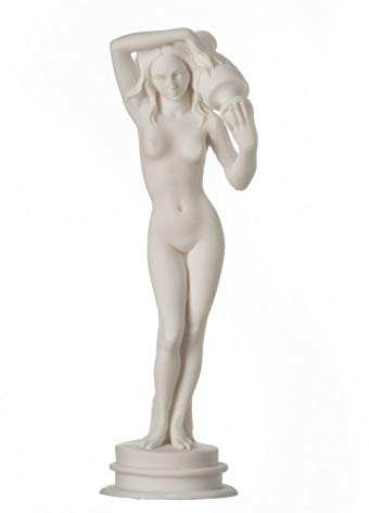 BeautifulGreekStatues Antike griechische Göttin Aphrodite Alabaster Statue mit Krug 22,6 cm