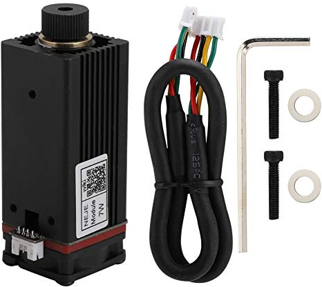 ASHATA Laser Module, 7W PWM 450nm Wavelength Laser Module Head for NEJE Master Series Engraving Machine, Laser Module Laser Engraver Part DIY Laser Head Applicable to Metal Carving