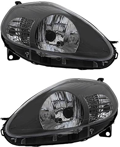 Set di fari alogeni sinistro e destro - Fari anteriori - Vetro trasparente/antracite - Con motore elettrico - Per modello Grande Punto 199_ 199