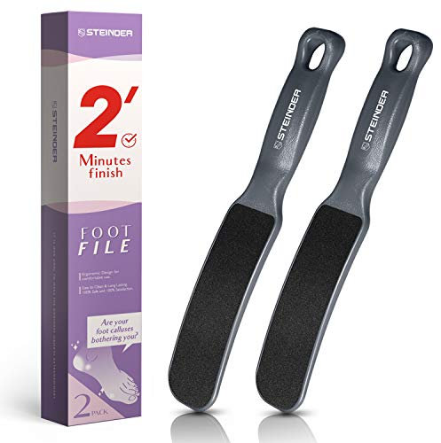 Steinder Colossal Foot File Callus Remover, Foot file, Double Sided & 2 Pack, Colossal Pedicure Foot RASP, Designed for Comfort & Safe