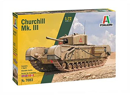 Italeri 7083S Churchill Mk. III, scala 1:72, plastic model kit, modello in plastica da montare, modellismo, mezzi militari, Sabbia
