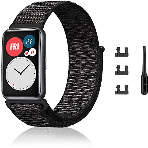 Niboow Nylon Straps for Huawei Watch Fit | Men Women Soft Lightweight Breathable Watch Bands for Huawei Watch Fit