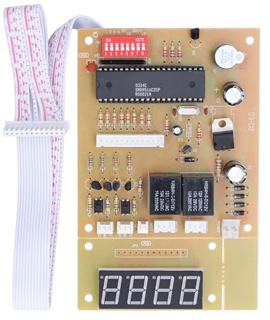 Minuterie à Monnayeur à 4 Chiffres, Carte de Minuterie de Contrôle pour Pompe de Sélection D'accepteur de Pièces Machine à Laver à Eau Machines de Jeu(Tableau de Commande à 4 Positions)