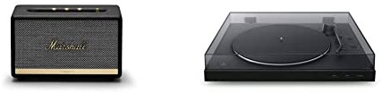 Marshall Acton II Bluetooth Speaker - Black & Sony PS-LX310BT Bluetooth Turntable with built-in Phono Pre-Amp, 2 speeds and 3 gain modes, Black
