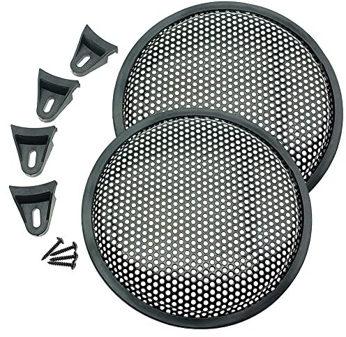 iSpchen 2 Stück Lautsprecherabdeckung Universal 12 Zoll Auto Lautsprecher Grill Abdeckung Lautsprechergitter Subwoofer Lautsprecherabdeckung Schutzgitter Mesh Abdeckung für Auto Audio