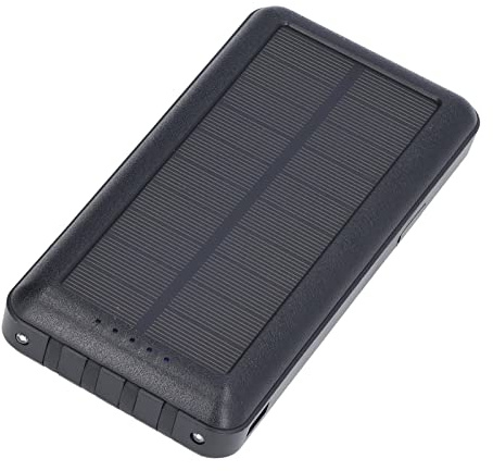 Luqeeg Solarstromquelle, Tragbare Powerbank 30000mAh, Camping Powerbank mit 2 LED Beleuchtung Nachhaltige Stromversorgung Externes Backup Batterieladegerät Für Outdoor Camping Bergsteigen
