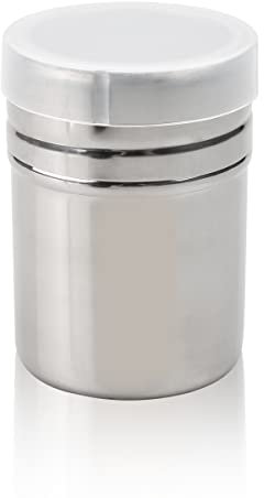 Jagowa Stainless Steel Powder Shaker for Baking - Flour, Sugar, Salt, Chocolate, and Cocoa Sifter for Kitchen Craft and Cake Decoration
