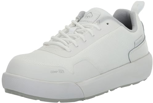 Wolverine Women's Dart Knit DuraShocks Composite Toe Industrial Shoe, White, 9 Wide